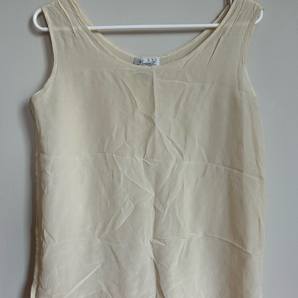 Vintage Silk Sleeveless Tank
